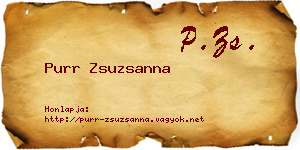 Purr Zsuzsanna névjegykártya