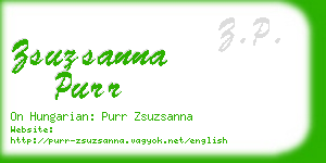 zsuzsanna purr business card